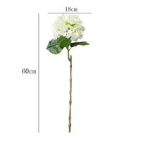 Fleur d'hortensia artificielle de haute qualité, toucher réel, tige en soie pour mariage, banquet, décoration intérieure
