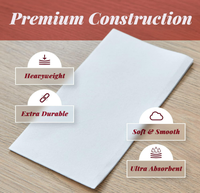 Essuie-mains en papier jetables qui ressemblent à des serviettes en lin-Blanc, serviettes d'invité jetables, serviettes jetables pour la salle de bain des invités