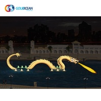 Conception Gratuite : Fontaine à Jet de Flamme Sculpture Dragon pour le Projet Global Village de Dubaï