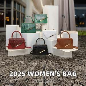 Sac à bandoulière pour femme de haute qualité avec textures combinées inspiré des styles européens et américains modèle - Product Image 2