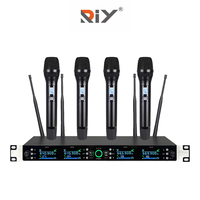 Système de microphone sans fil professionnel UHF à 4 canaux R-0509
