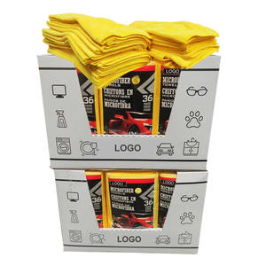 قطع قماش تنظيف متعددة الأغراض من الألياف الدقيقة المحبوكة 300 جرام لكل متر مربع، منشفة من الألياف الدقيقة للسيارات، عبوة من 36 قطعة مقاس 40x40 سم، منشفة لغسيل السيارات - Product Image 6