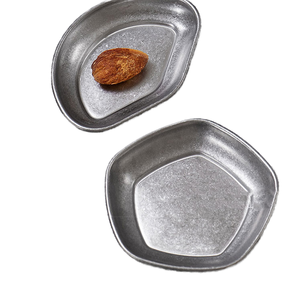 Plateau de dosage classique en acier inoxydable pour grains de café avec coupelle à sauce, forme irrégulière, pour cuisine et camping - Product Image 2