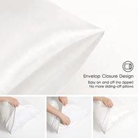 Ensemble de taies d'oreiller en satin de soie de mûrier 100% gris foncé personnalisé, fermeture à rabat, housse de coussin douce, bénéfique pour les cheveux, la peau et la literie