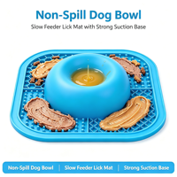 Bol à manger lent en silicone pour chien, boule à lécher pour liquides, snacks et soupes, jouet pour chiot, assiette à lécher pour chat de grande et moyenne taille