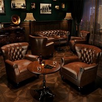 Canapés et tables de salon en bois de style américain haut de gamme pour clubs, cafés, restaurants, bistrots et bars – Usage décontracté