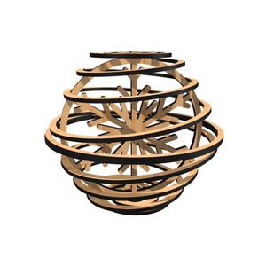Décorations de Noël rustiques en bois découpé au laser, ornements en forme d'ange en spirale 3D et de flocon de neige - Product Image 3