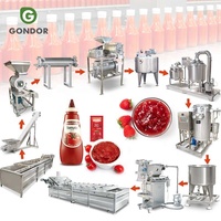 Semi-automatische geconcentreerde pasta-verwerkingsapparatuur, productielijn voor geconserveerde tomatenketchup, prijs machine