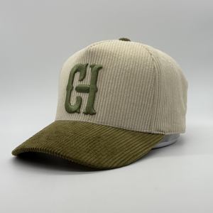 Großhandel 5-<span class=keywords><strong>Panel</strong></span>-Cap, Maßgeschneiderte Baseball-Cap, Original Deep-A-Frame-Hut, Verstellbare Sportliche Kappe aus Baumwoll-Cordstoff mit 3D-Stickerei - Product Image 1