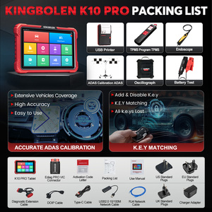 2025 Kingbolen K10 PRO Car Sistema completo Herramientas de diagnóstico Clave ECU Codificación Escáner PK V + Elite - Product Image 6