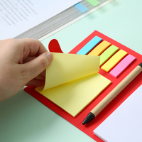 Ensemble de blocs-notes de poche personnalisés avec logo coloré de la marque Xuchen, notes adhésives, index, stylo, mini bloc-notes, cadeau promotionnel pour le bureau