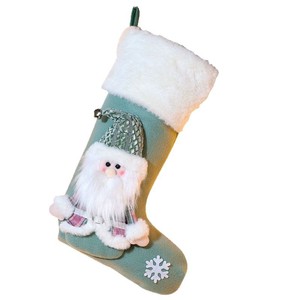 Chaussettes de Noël en tricot torsadé pour l'hiver, design personnalisé, chaussettes cadeaux, décoration suspendue pour arbre de Noël, chaussettes de Noël - Product Image 5