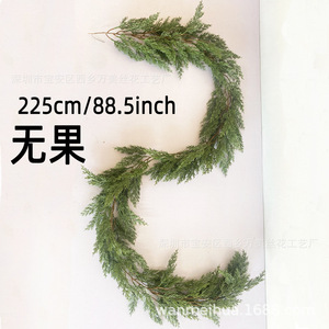 Guirlande de baies rouges et de cyprès H-740 pour décorations de Noël saisonnières en extérieur, décorations de Noël festives - Product Image 6