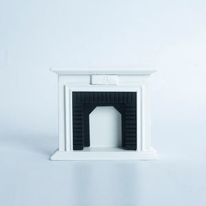 ห้องนั่งเล่นคลาสสิก1:12เฟอร์นิเจอร์เตาผิงสีขาวขนาดเล็กสำหรับบ้านตุ๊กตาของเล่นแบบทำมือโมเดลไม้สำหรับเด็ก - Product Image 6