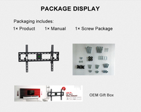 Nouveauté, support TV fixe personnalisé coloré, support de table, VESA 600*400mm