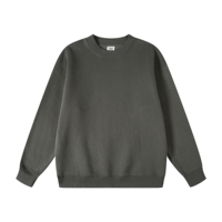 Sweat-shirt unisexe en molleton 330 g/m² 100 % coton, col rond, coupe ample vintage streetwear, épaules tombantes, surdimensionné, personnalisable en gros