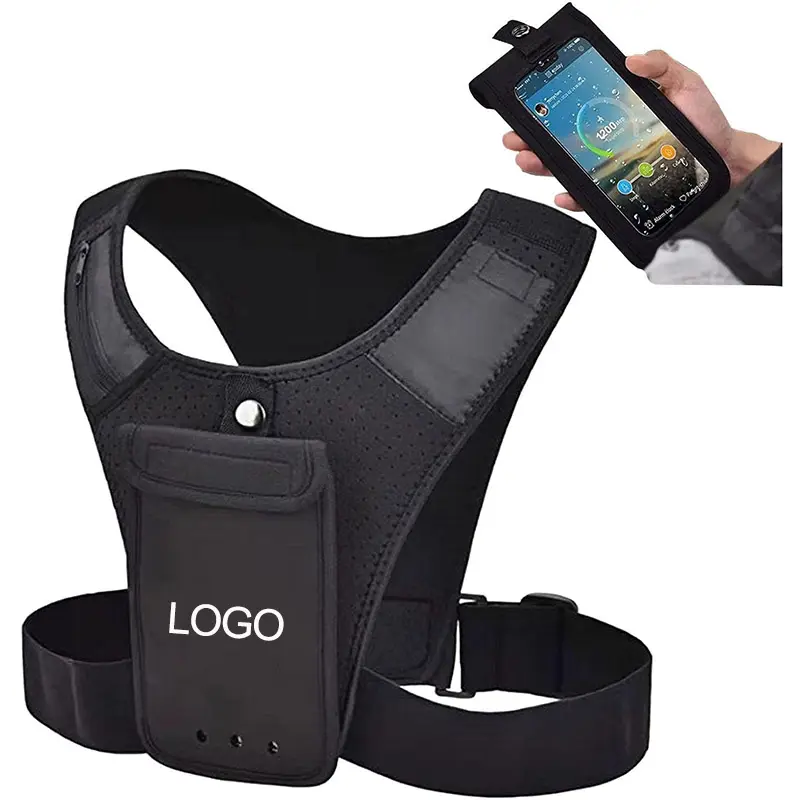 Running Vest Phone Holder - Breathable Phone Running Holder Vest - Multi Pockets Running Vest for Training