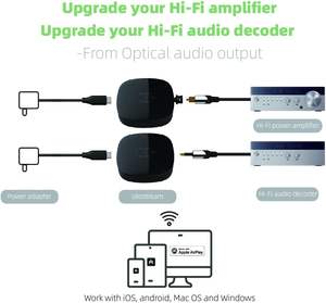 IEAST Olio Streamer AirPlay 2 Récepteur <span class=keywords><strong>HiFi</strong></span> Sans Fil Multiroom Stéréo Préampli /Alexa Audio Haute Résolution <span class=keywords><strong>Spotify</strong></span> pour Musique-Made - Product Image 3
