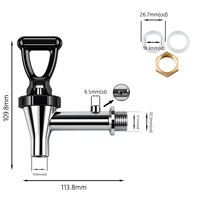 Robinet/Dispenseur d'eau chaude/lait/café en acier inoxydable/laiton PERA, modèle TJ077A, origine Shanghai