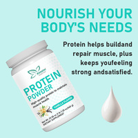 Poudre de protéines à marque privée enrichie en vitamine D et en fer, contribue à répondre aux objectifs de protéines quotidiens, favorise une sensation de force, poudre fitness