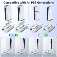 Base de refroidissement verticale en gros avec support de charge pour console de jeu PS5 Slim Pro Base de support multifonctionnelle avec ports USB