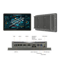 PC industriel tout-en-un avec écran tactile PCAP en aluminium, étanche, double LAN 24x7, moniteur tactile LCD pour SCADA