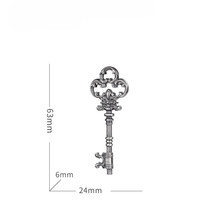 Collier ras du cou style baroque rétro avec pendentif clé pour hommes et femmes, bijoux de style classique