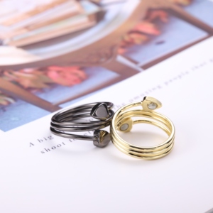 Perhiasan BioMagnetic Kawat Tembaga Murni 99,99% Cincin Ular Berlapis Emas Romantis untuk Pernikahan Aksesoris Fashion Wanita Magnet - Product Image 2