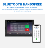 Autoradio 2 Din HD Android Système multimédia à écran tactile Lecteur DVD MP5 de voiture avec Bluetooth