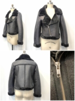 Nouvel arrivage Veste bombardier pour femmes de haute qualité Super qualité fermeture éclair épais plus chaud Micro daim imprimé manteau de fourrure collée