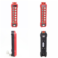 Control remoto inalámbrico industrial de doble velocidad de 12 botones serie UK para grúas con interruptor de llave oculto y paro de emergencia duradero
