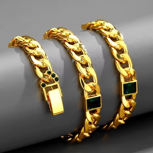 Atacado: Corrente Cubana Personalizável com Logotipo, Banhada a Ouro PVD, Liga de Zinco, Estilo Clássico, Elo para Casamentos - Product Image 2