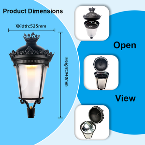 Lámpara de Pared Exterior LED Dorada de Aluminio, Estilo Palacio <span class=keywords><strong>Real</strong></span> Vintage, IK10, IP66 Impermeable, para Patio de Villa - Product Image 4