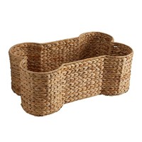 Waterhyacinten geweven opbergmand voor kleine spullen, fruit- en groenteorganizer voor de woonkamer, handgeweven mand