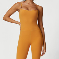 Vêtements de sport de haute qualité avec logo personnalisé pour femmes Combinaison de fitness et de yoga à col carré bas Combinaison d'entraînement cycliste sexy décontractée de Pilates