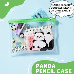 सुंदर पांडा स्टेशनरी किट-स्टेपलर, नोटबुक, पेंसिल पाउच + 1 स्टेपल का बॉक्स | छात्र और कार्यालय की आपूर्ति - Product Image 5