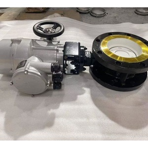 Vanne papillon électrique Ruiji D943H 16C DN250 à triple excentricité, entièrement métallique, avec joint rigide - Product Image 4