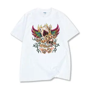 Großhandel Digitaldruck T-Shirt Drop-Shoulder individuelles Logo übergroße Herren Hip Hop Street Wear T-Shirt