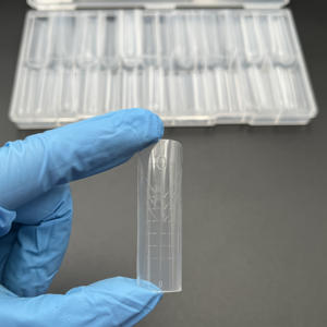 Nouvelles capsules d'ongles en gel réutilisables de forme carrée longue et large N14434, Popit double, forme supérieure double, pointes d'ongles - Product Image 1