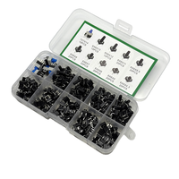 Kit de 180 interrupteurs à bouton-poussoir tactiles, 10 types, 6*6*4.3mm-7*7*14mm, micro-interrupteurs momentanés DIP 4 broches pour projets électroniques DIY