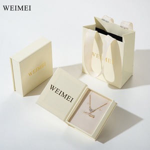 Custom Logo Recyclable Paper Jewelry Packaging <b>Gift</b> <b>Box</b> Set for Necklace Ring <b>Earrings</b> Bracelet - Product Image 2