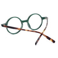 Lunettes de vue rondes classiques rétro en acétate solide avec monture de lunettes