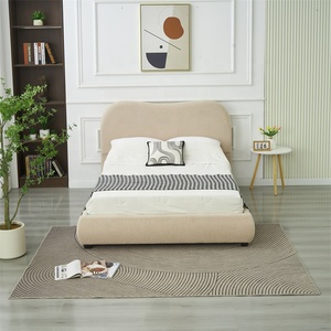 Letto <span class=keywords><strong>matrimoniale</strong></span> king size moderno di lusso bianco con contenitore imbottito, letto singolo imbottito morbido per camera da letto - Product Image 3