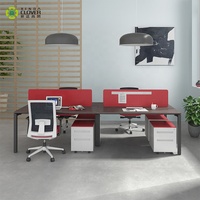 Bureau au design moderne Poste de travail pour plusieurs personnes Mobilier de bureau en métal Foshan