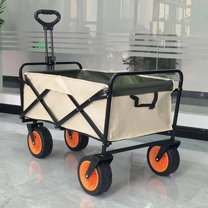 <span class=keywords><strong>Voiture</strong></span> de camp de pique-nique portable pliante multifonctionnelle avec poignée rétractable et quatre roues pour chariot de camping extérieur en gros - Product Image 3