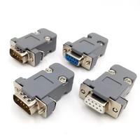 Connecteur adaptateur DB9, connecteurs de port série RS232 COM, fiche DB15 femelle/mâle, prise D-Sub DP9, boîtier plastique