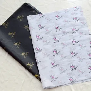 17gsm custom printing gold brand logo moisture proof gift wrapping tissue paper for business gift packing