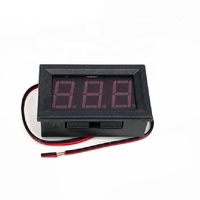 DC 5V-120V 2 cables 0,56 ''LED voltímetro Digital medidor de voltaje coche bicicleta eléctrica Volt Detector Tester Monitor