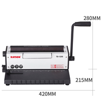 RAYSON TD-1200 Manueller Büro- und Schul-Doppelringbinder mit 3:1 Drahtbindung und 34 Löchern