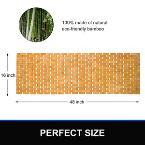 CUSTOM Bathroom <strong>Runner</strong> Long Large Rugs Floor Wood Shower Bathtub Waterproof Non Slip Accessories Bamboo <strong>Bath</strong> <strong>Mat</strong> - Product Image 4
